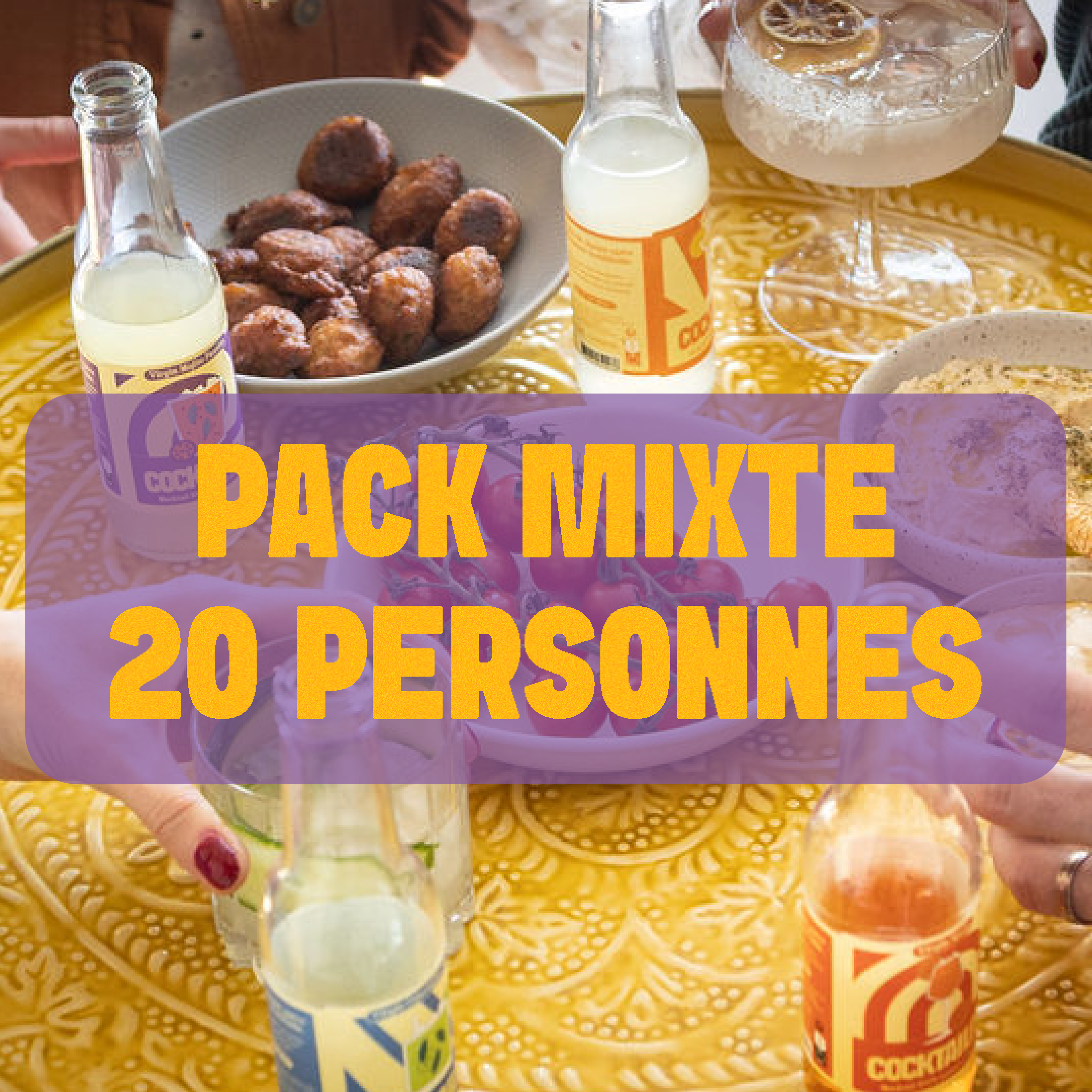 Le Pack Petite Fête (15 à 20 personnes - 64 cocktails et 16 mocktails)