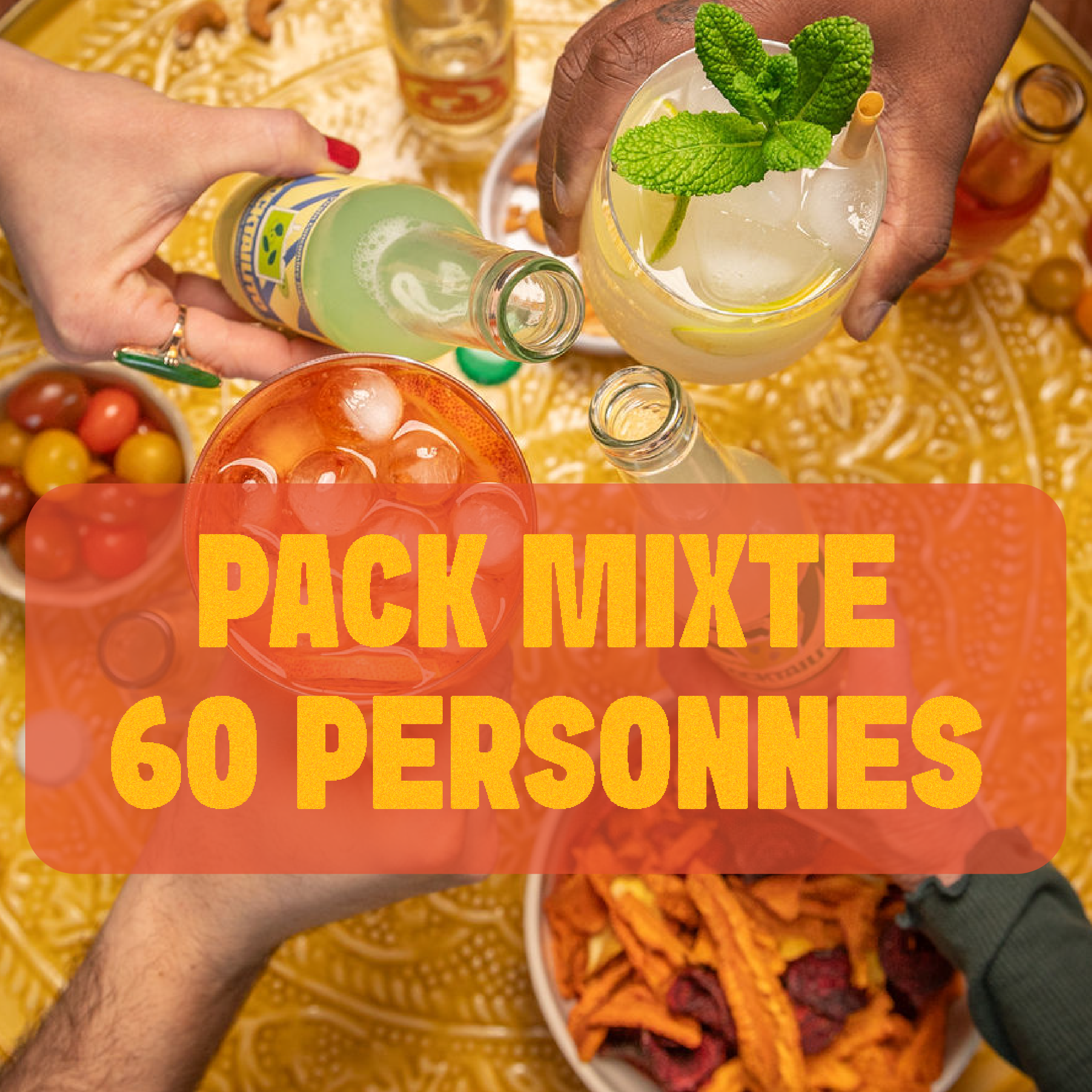 Le Pack Grosse Soirée (60 personnes - 96 cocktails et 96 mocktails)